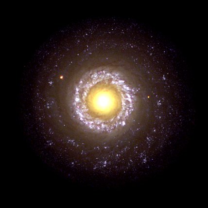 Spiral galaxy NGC 7742 is 72 million light years from Earth and 36,000 light years in diameter. Taken by the NASA Hubble Telescope.
